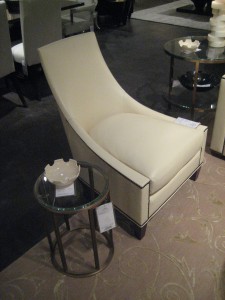 Slipper Chair in Cream Leather- GEORGEOUS!